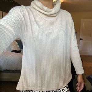 cream sweater